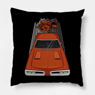 Dodge Coronet Super Bee 1970 - burnt orange Pillow