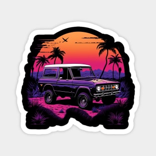 Ford Bronco Vintage Sunset Magnet