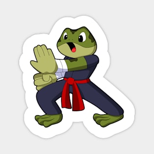 Frog at Martial arts Karate with Belt Magnet