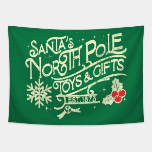 North Pole Toys and Gifts est 1873 Tapestry