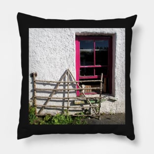 Irish Cottage Sash Window and Hazelwood Gate Pillow