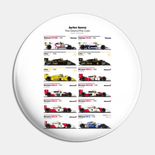 Ayrton Senna Grand Prix cars Pin