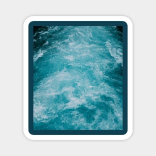 blue ocean waves Magnet