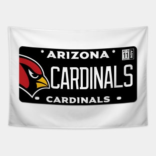 Arizona Cardinals Vanity Plate Tapestry