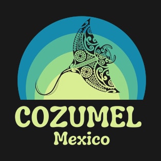 Tribal Manta Ray Cozumel T-Shirt