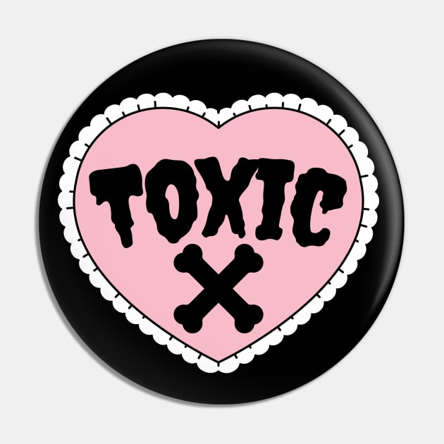 Toxic Heart Pin by Rockadeadly