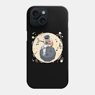 Astronaut with guitar musician gift idea Phone Case