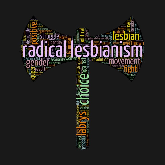 Colorful lesbian labrys word cloud - lgbt by irresolute-drab