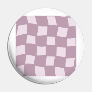 Abstract Checker Board - lavender and lilac Pin