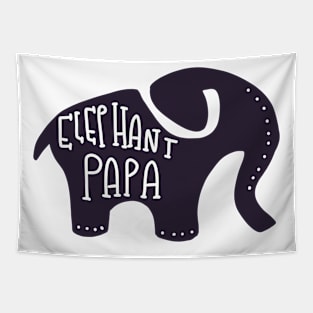 Elephant Papa Safari Animal Dog Tapestry