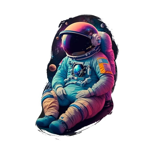 Astronaut Sitting by SRArtShop