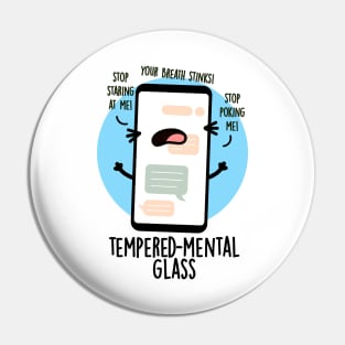 Tempered-mental Glass Cute Cellphone Pun Pin