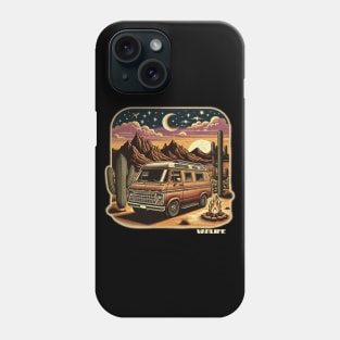 Campervan in the desert Phone Case