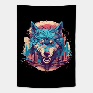 Wolf in the City Tapestry