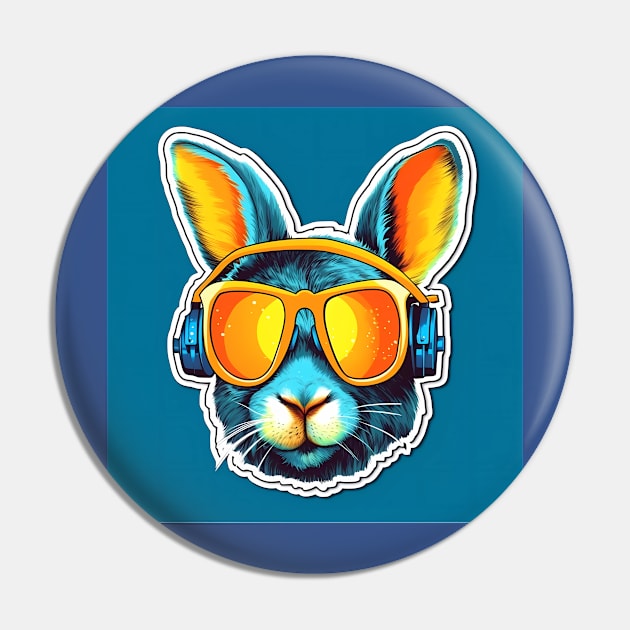 Rabbit Sticker for Smartphones Hoodies Tshirts Wallart Pin by FantasyDesignArts