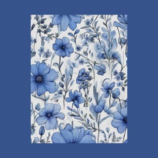 blue flowers T-Shirt