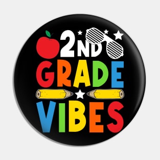 2nd Grade Vibes Teachers Boys Girls Funny Back To School Pin