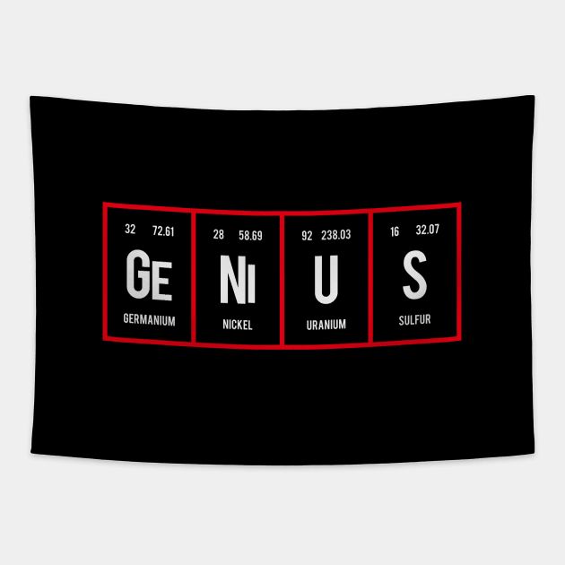 Genius - Periodic Table of Elements Tapestry by Distrowlinc