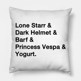 Spaceballs Names Pillow