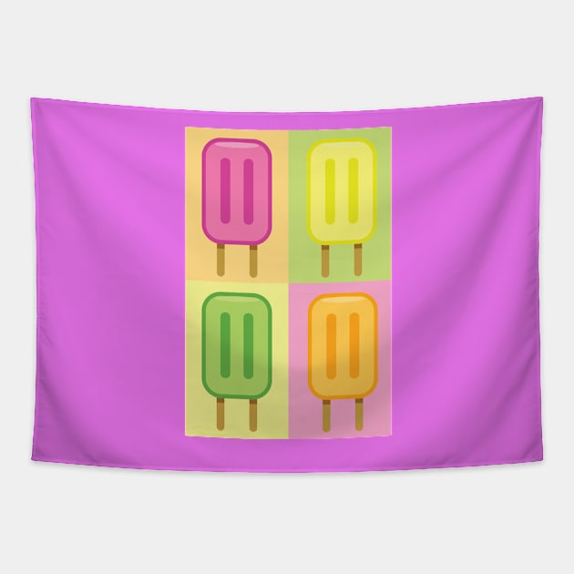 Pop Art Popsicles Tapestry by magentasponge