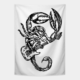 SEEMBO Scorpion Playing Guitar Guitarist Musician Music Band Tapestry