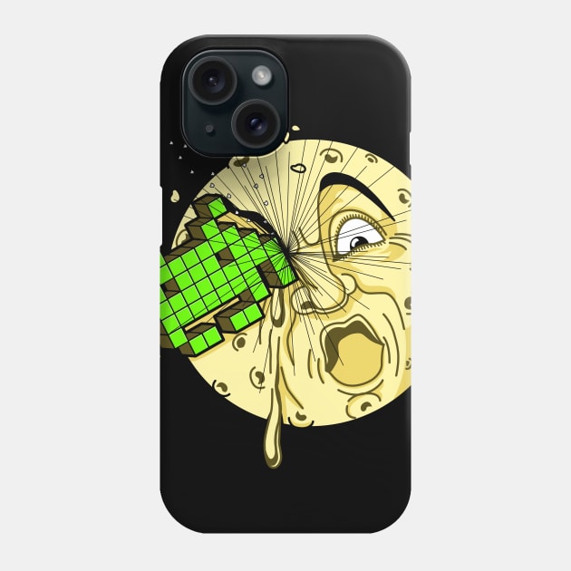 Moon invaders Phone Case by karlangas