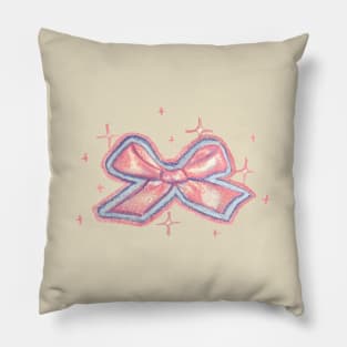 Pink Bow Ribbon Pillow