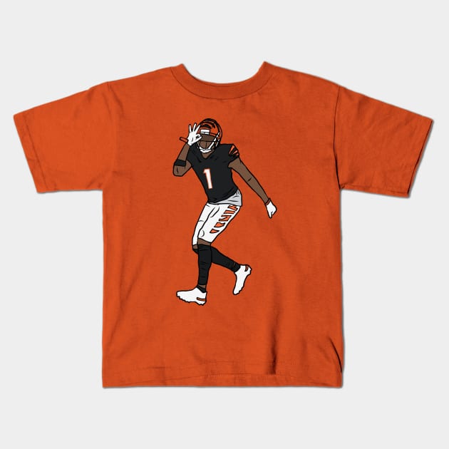 Ja'Marr Chase Celebration 3 - Nfl - Kids T-Shirt