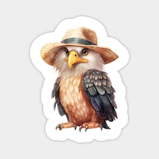 Bald Eagle in Straw Hat Magnet