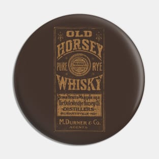 Old Horsey Rye Whisky 1839 Pin