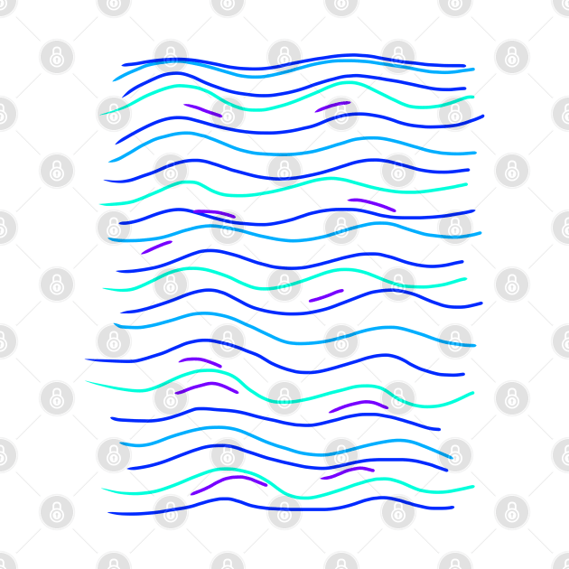 blue purple watercolor waves design by Artistic_st