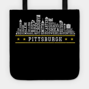 Pittsburgh Hockey Roster Skyline 23 Tote