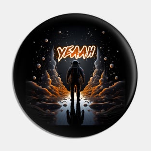 Cosmic Inspiration: Spaceman, Cloud, Motivation, & Quotes Yeaah Pin