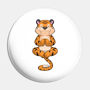 Tiger at Yoga Fitness Pin