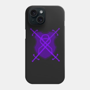 Sword and Shield Purple Ribbon IBD Awareness Merchandise Phone Case