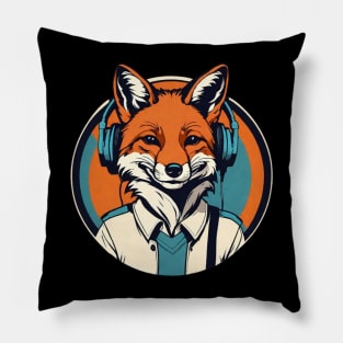 Smiling Musical Fox Pillow