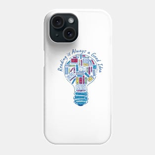 Lightbulb and reading books Phone Case