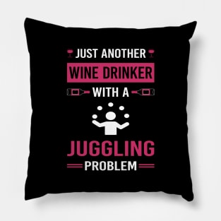 Wine Drinker Juggling Juggle Juggler Pillow