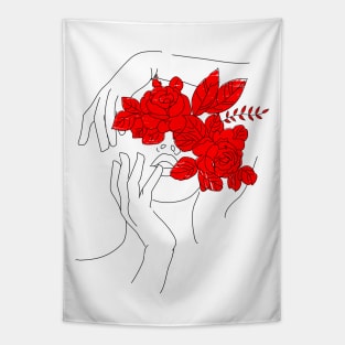 abstract woman Tapestry