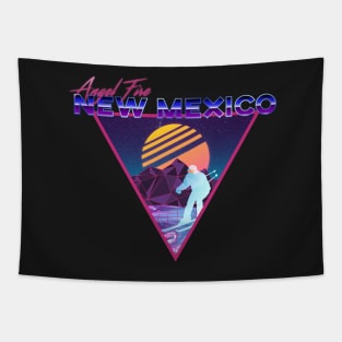 Retro Vaporwave Ski Mountain | Angel Fire New Mexico | Shirts, Stickers, and More! Tapestry