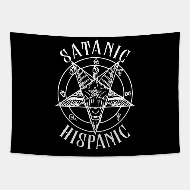 Satanic Hispanic - Baphomet Goat Head Gift Tapestry by biNutz