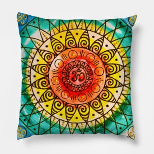 OM - Chakra Mandala - Rainbow - Charm Pillow