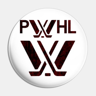 Distresed red Montreal pwhl logo Pin