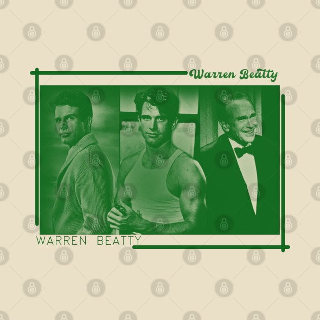 Warren Beatty - Warren Beatty// green solid style by Loreatees