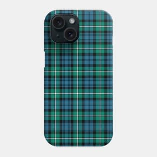 Clan Forbes Ancient Tartan | Green and Blue Scottish Plaid Phone Case