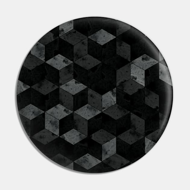 Black Marble Cubes Pin by Ambience Art