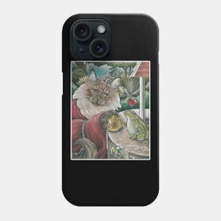 The Frog Princess Cat - Black Outlined Version Phone Case