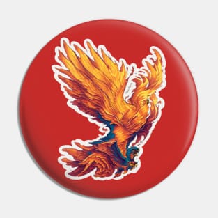 RED FIRE PHOENIX Pin