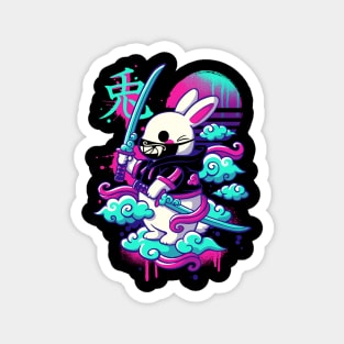 Cybersamurai bunny Magnet