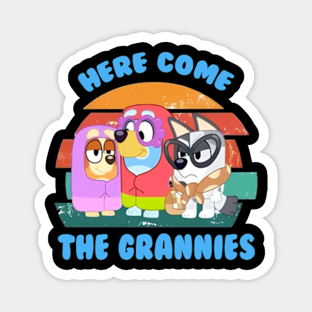 Here come the grannies - Retro Magnet by Instocrew